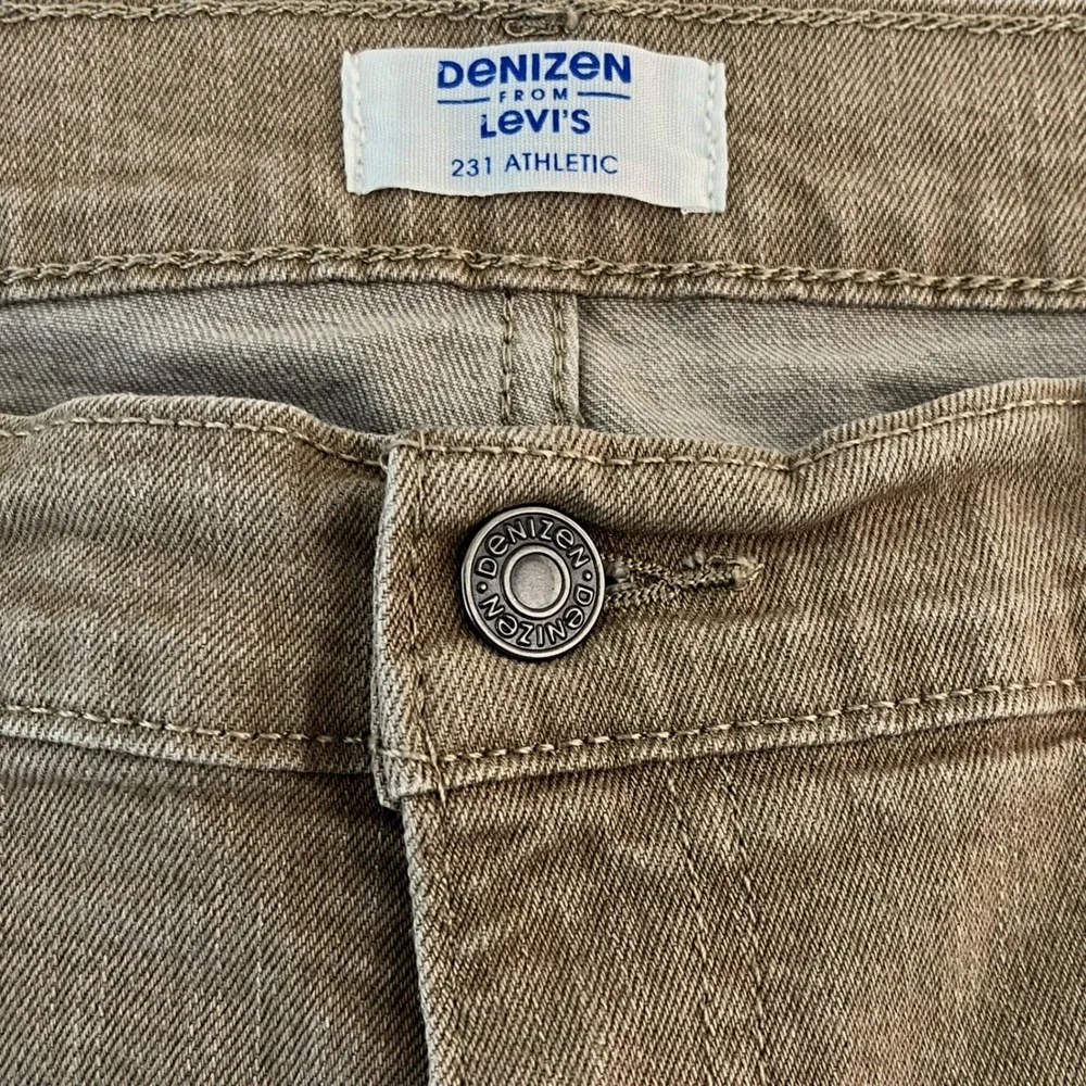Denizen Levi's Mens‎ 231 Athletic Fit Jeans 38x29 Tan Stretch Slightly Tapered